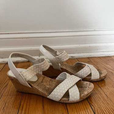 Vintage y2k bass cork wedge sandals