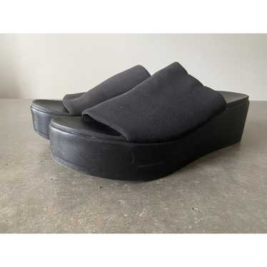 Vintage 90’s Y2K Bebe Black Platform Sandals Slin… - image 1