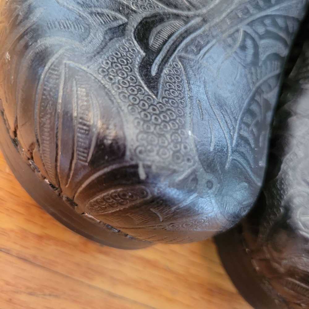 Dansko Dansko 41 Antique Black Embossed Tooled Sw… - image 8