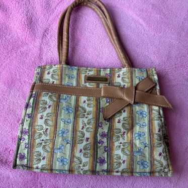 Vintage Longaberger Floral Design Purse - image 1