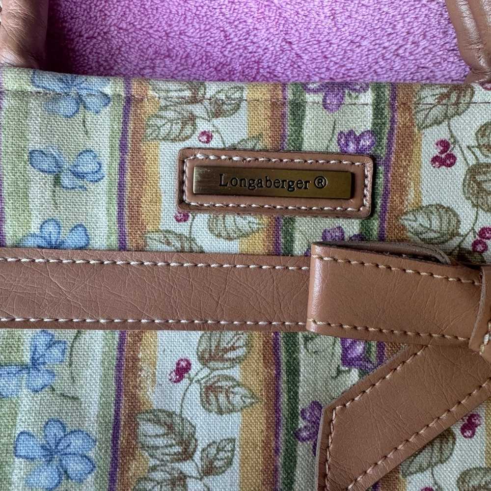 Vintage Longaberger Floral Design Purse - image 2