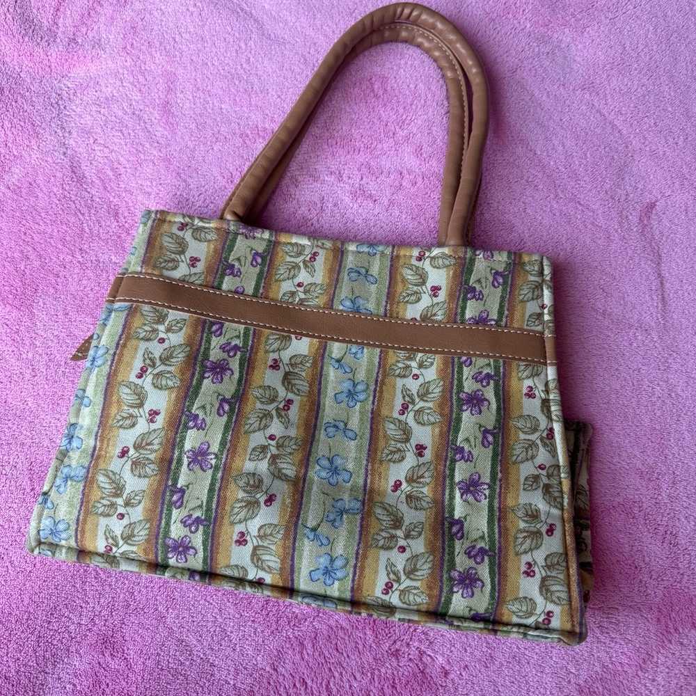 Vintage Longaberger Floral Design Purse - image 4