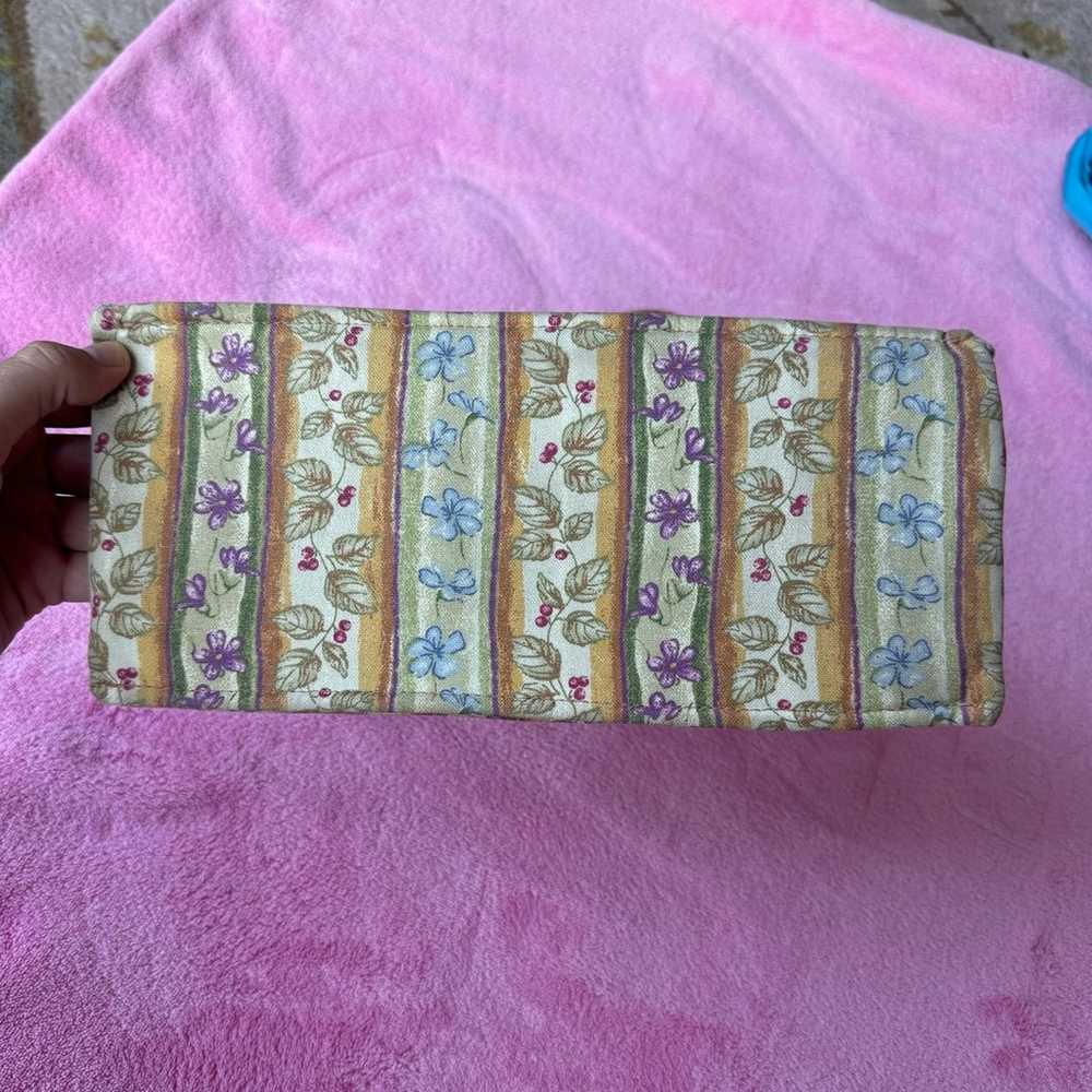 Vintage Longaberger Floral Design Purse - image 5