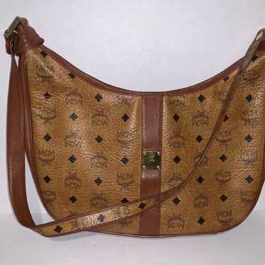 Vintage MCM Visetos Cognac Leather should bag - image 1