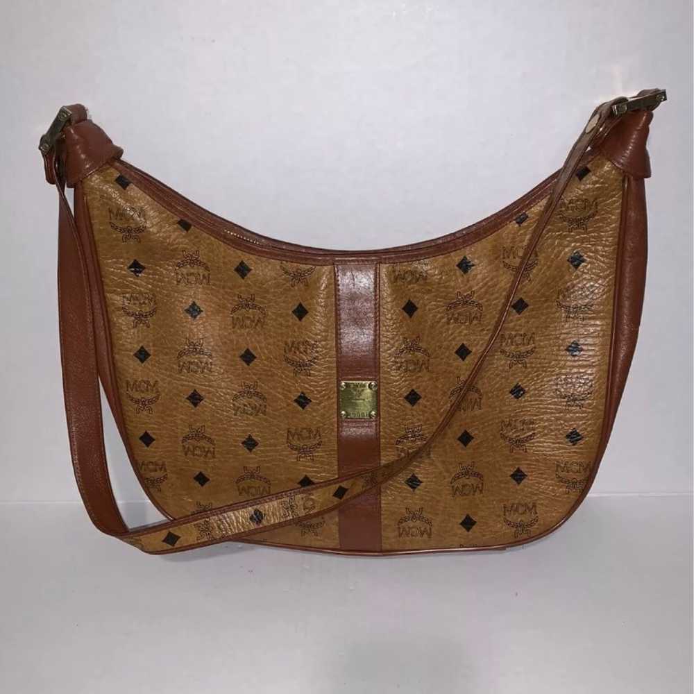 Vintage MCM Visetos Cognac Leather should bag - image 3