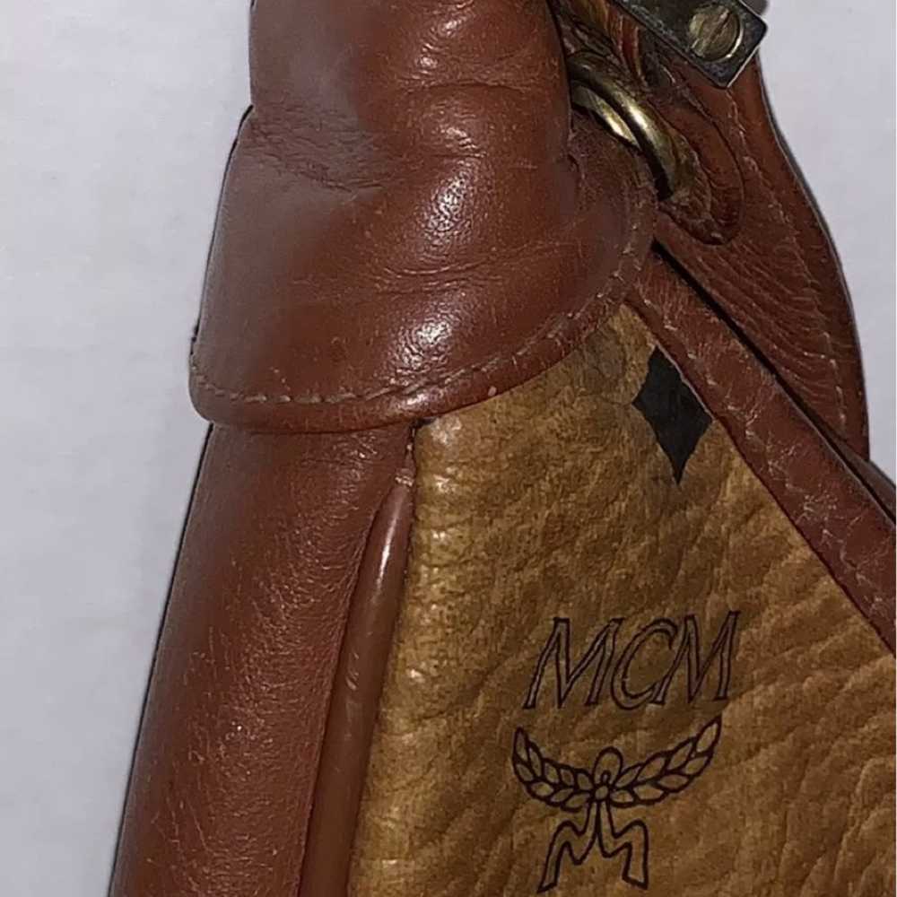 Vintage MCM Visetos Cognac Leather should bag - image 8