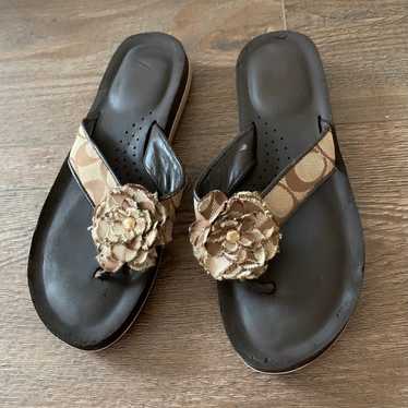 Coach shoes Jillian Flower thong sandals