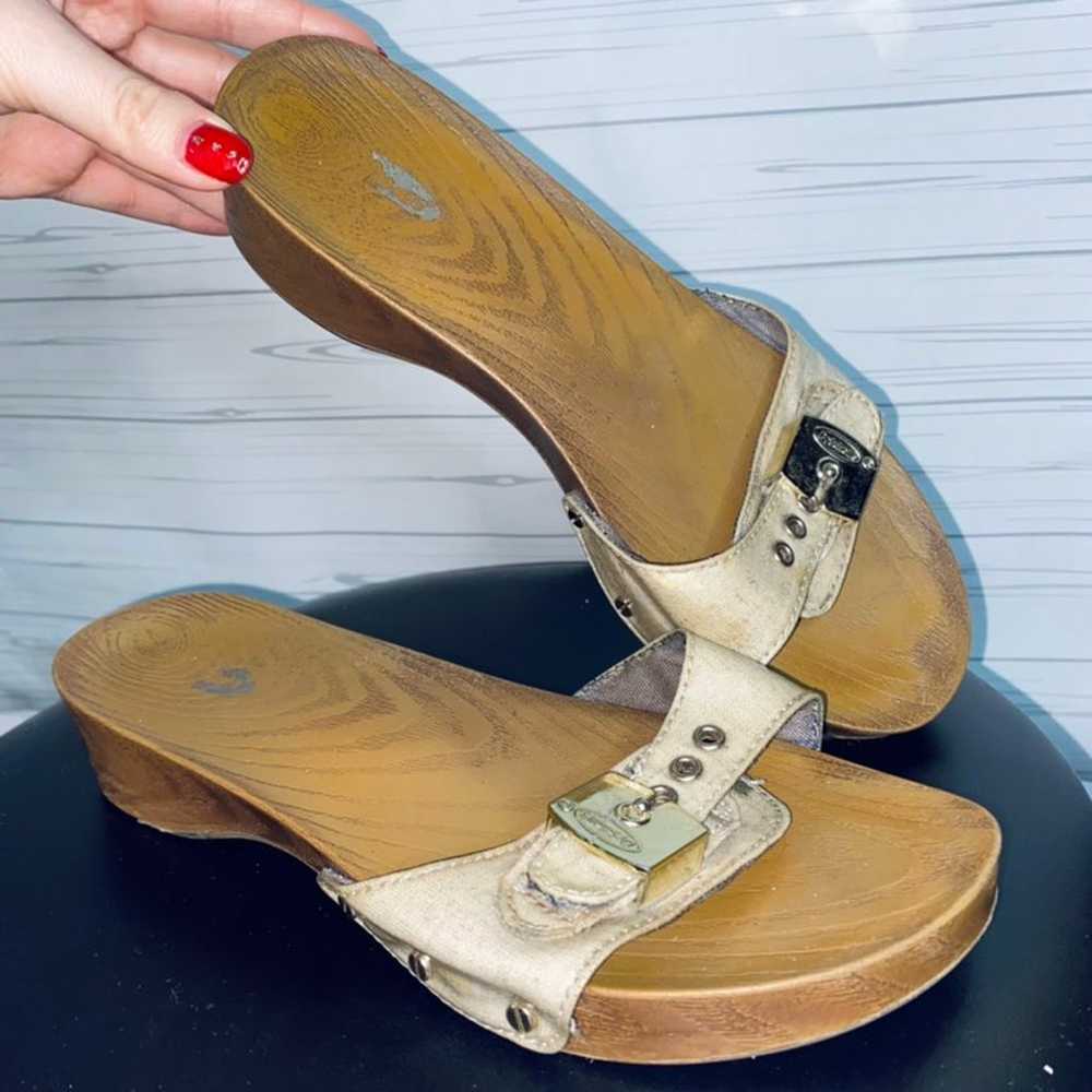 Dr Scholls Women US 6 $150 original Sandals Wooden - image 1