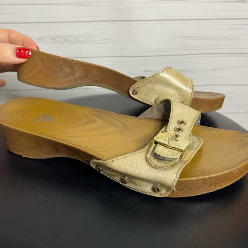 Dr Scholls Women US 6 $150 original Sandals Wooden - image 3