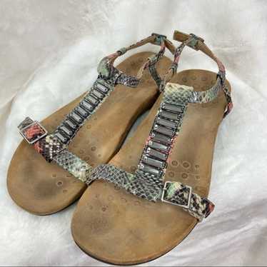 Vionic Navassa Snake Print T strap Sanda