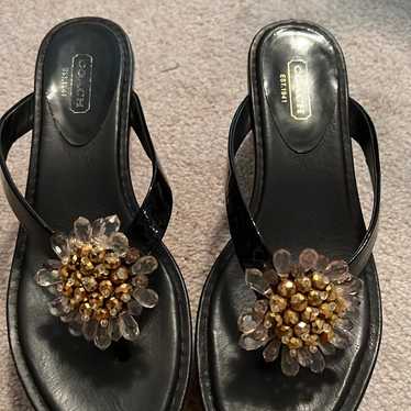 Coach 7.5 platform thong sandals