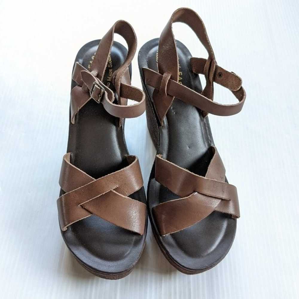 KORK EASE Bette Strappy Brown Suede Chunky Platfo… - image 3