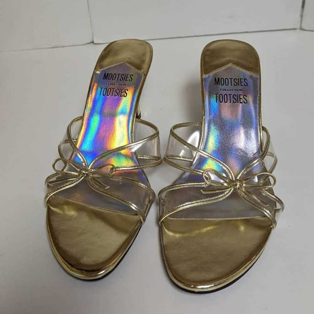 Vintage 90's Y2K Mootsies Tootsies Gold Satin Cle… - image 3