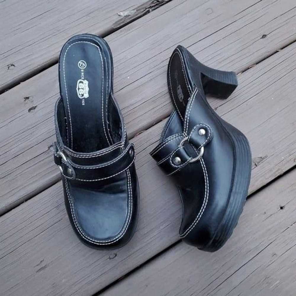 Vintage 90s y2k Bratz Black Faux Vegan Leather Ch… - image 1