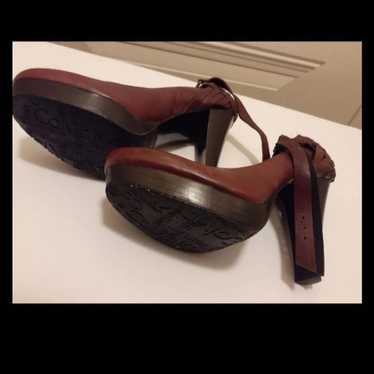 Vintage Calvin Klein Red Wine high heels Leather … - image 1