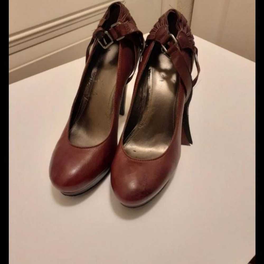 Vintage Calvin Klein Red Wine high heels Leather … - image 3