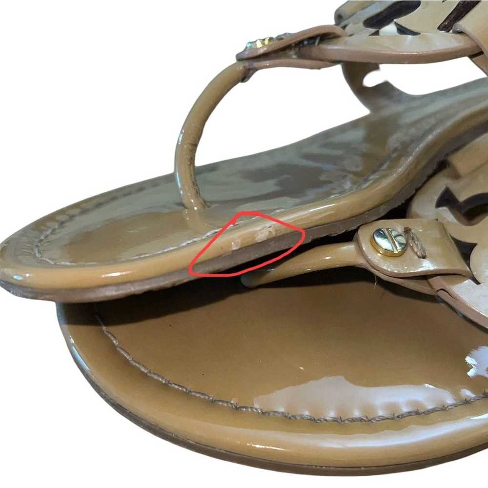 Tory Burch Miller Logo Patent Leather Sandals Vin… - image 11