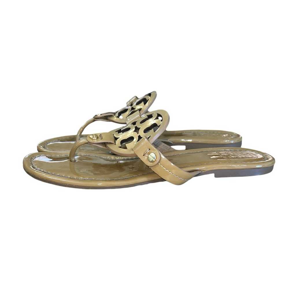 Tory Burch Miller Logo Patent Leather Sandals Vin… - image 1