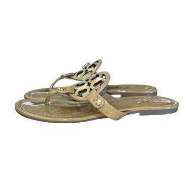 Tory Burch Miller Logo Patent Leather Sandals Vin… - image 1