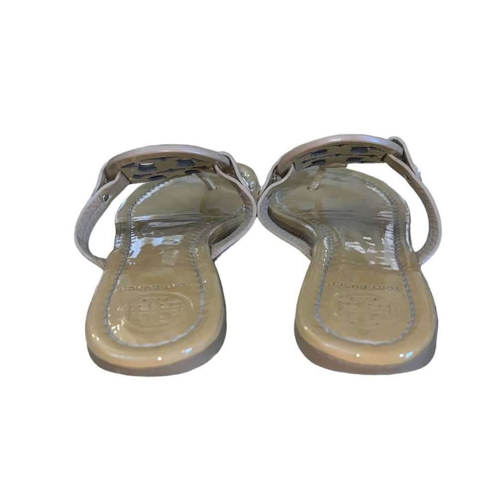 Tory Burch Miller Logo Patent Leather Sandals Vin… - image 5