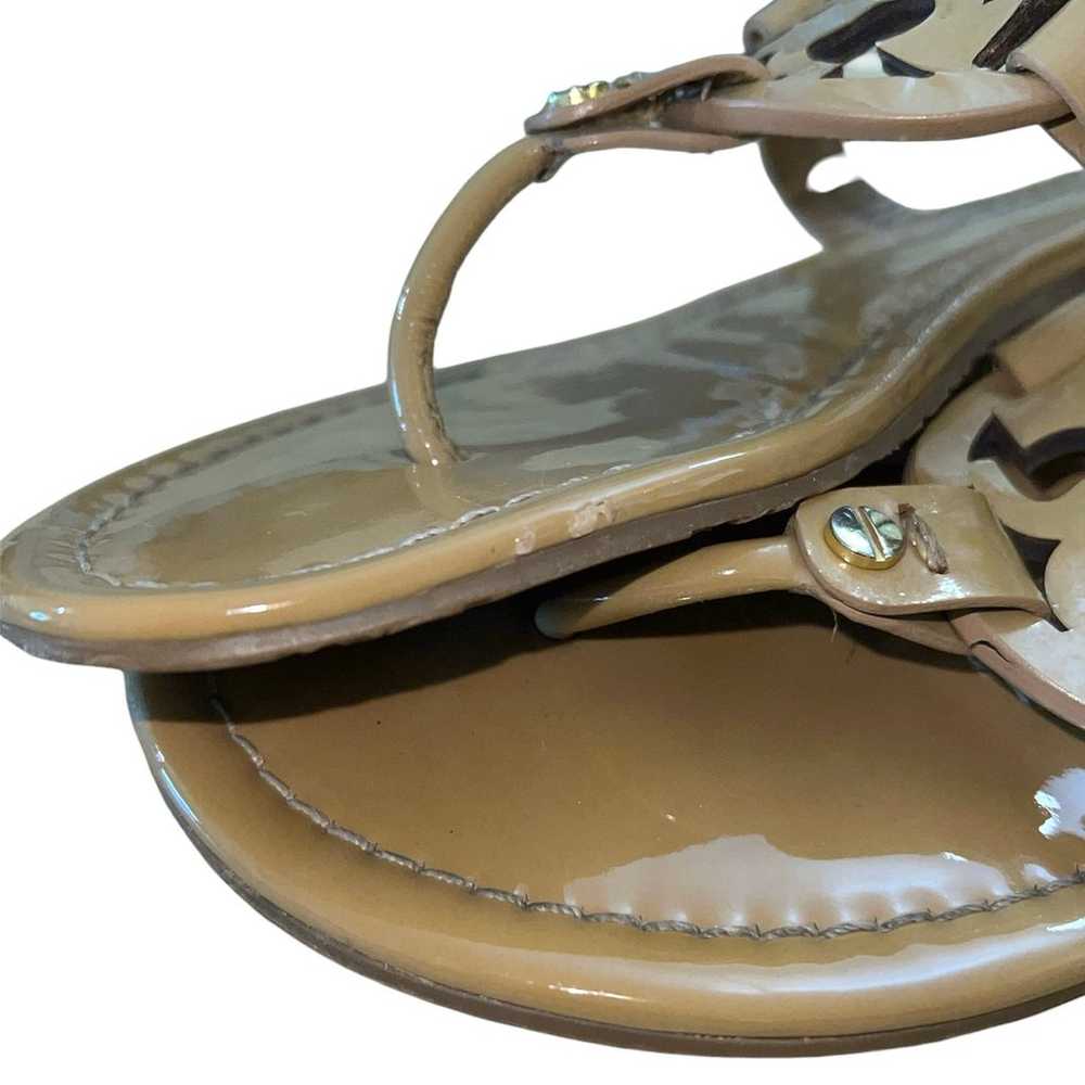 Tory Burch Miller Logo Patent Leather Sandals Vin… - image 7