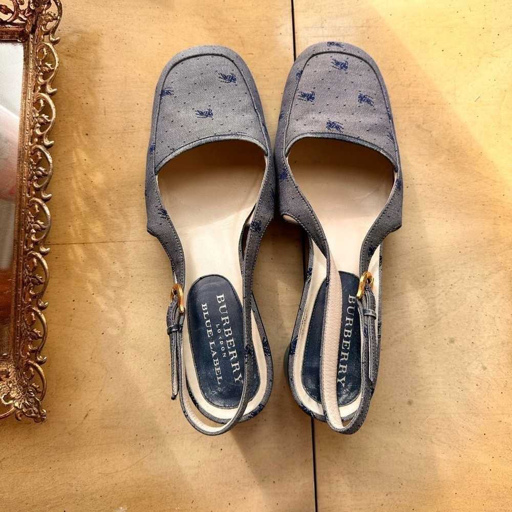 Vintage 90s Burberry Blue label Slingback Sandals - image 3