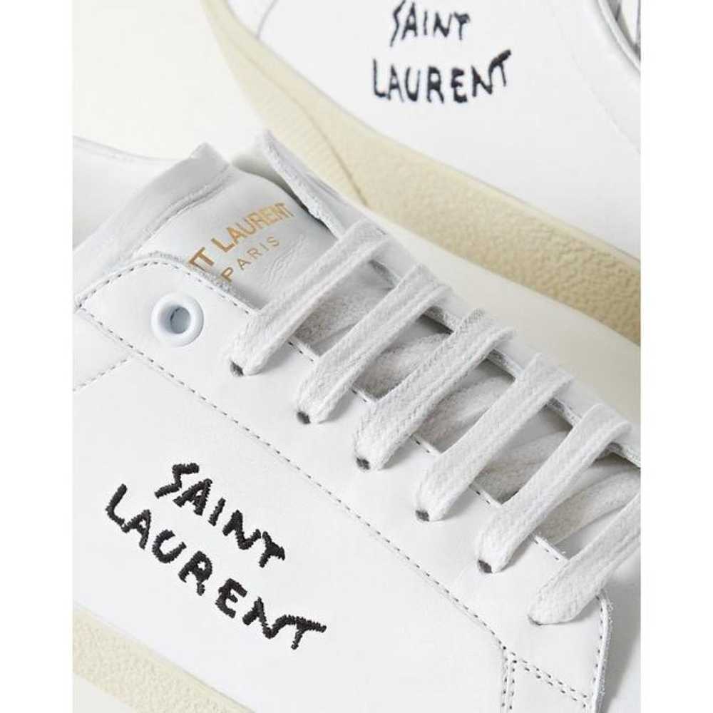 Saint Laurent Court leather trainers - image 3