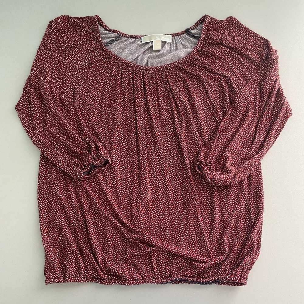 Vintage Red Michael Kors Shirt Blouse - image 2