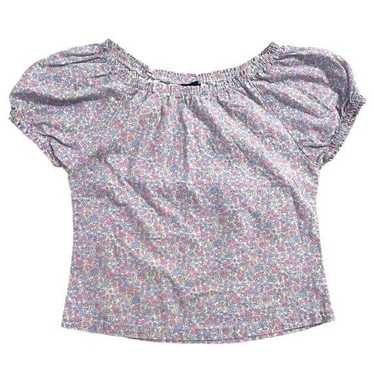 90s Y2K Ditsy Floral Pastel Puff Sleeve Top