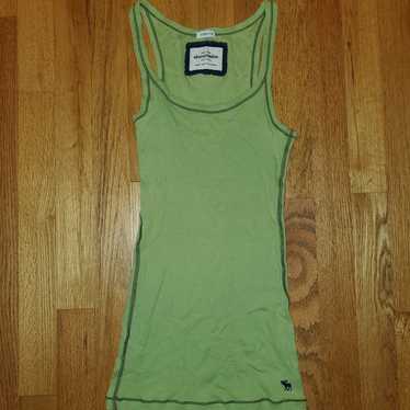 Vintage Y2k/2000's Abercrombie Green Razor Back T… - image 1