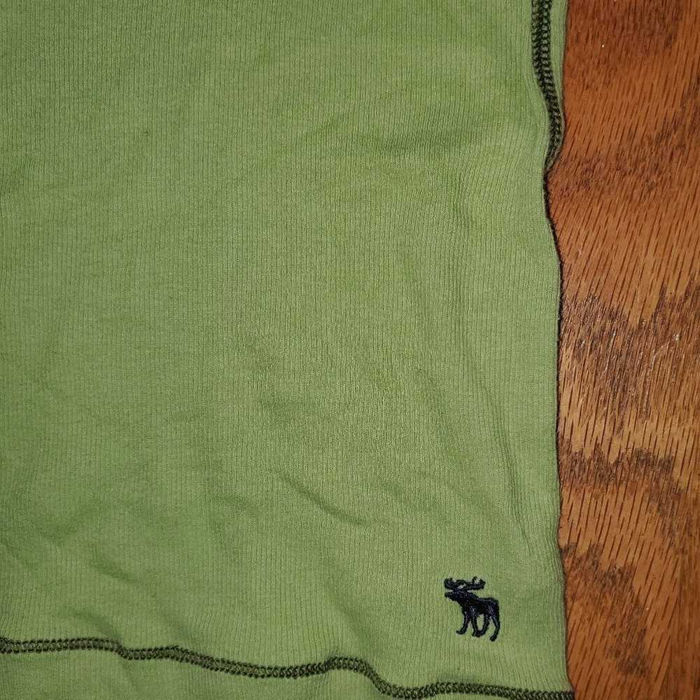 Vintage Y2k/2000's Abercrombie Green Razor Back T… - image 4