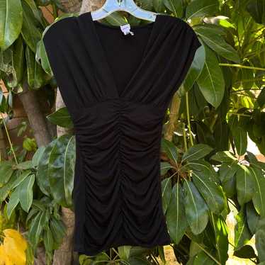 Vintage Y2K Windsor black ruched top  !