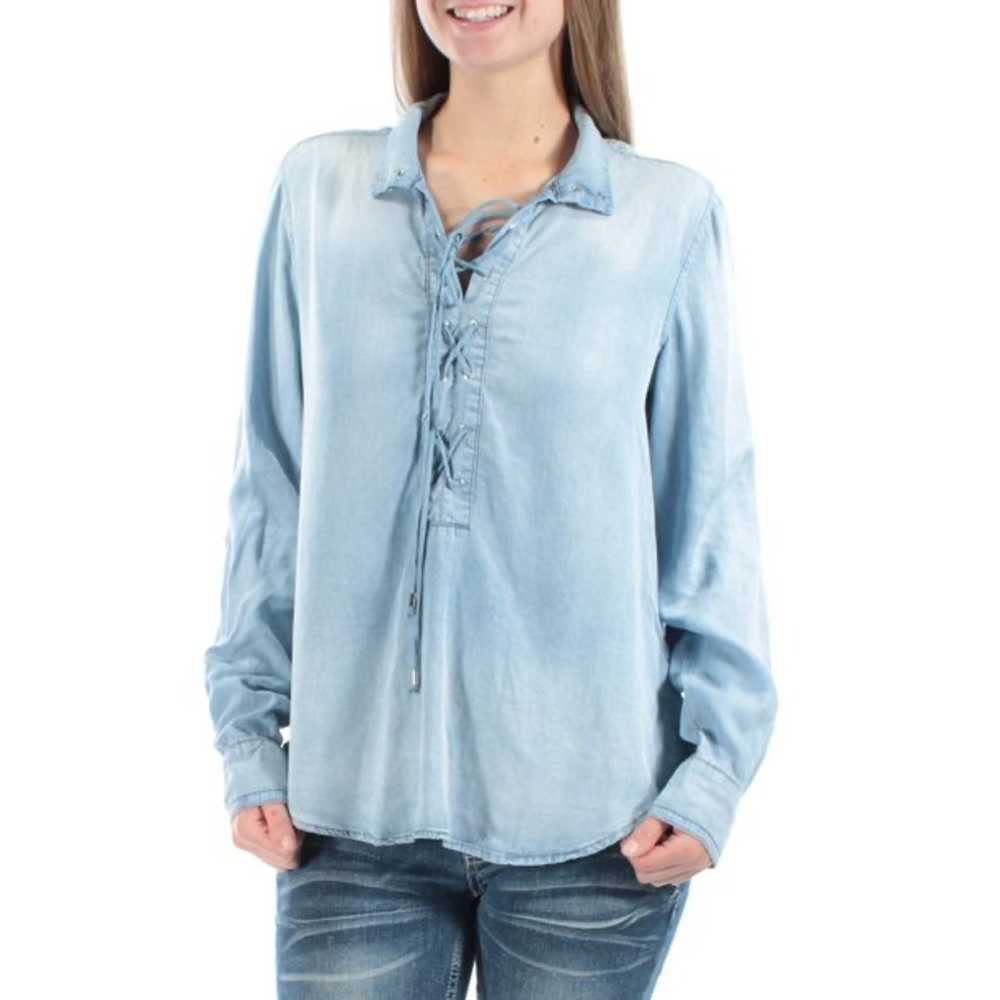 VINTAGE AMERICA BLUES Womens Light Blue Ombre Cuf… - image 7