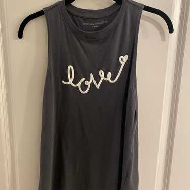 spiritual gangster Love Script Muscle Tank NWOT - image 1