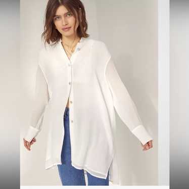 Wilfred Aritzia Twain top button white