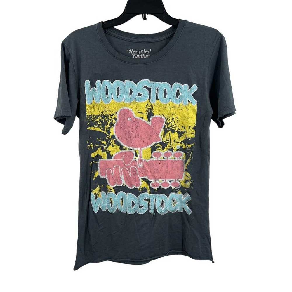 Recycled Karma Grey Woodstock Graphic Tee XS New - image 1