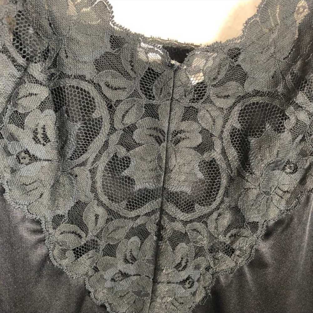 Black Vintage Lace Tank Top - image 2