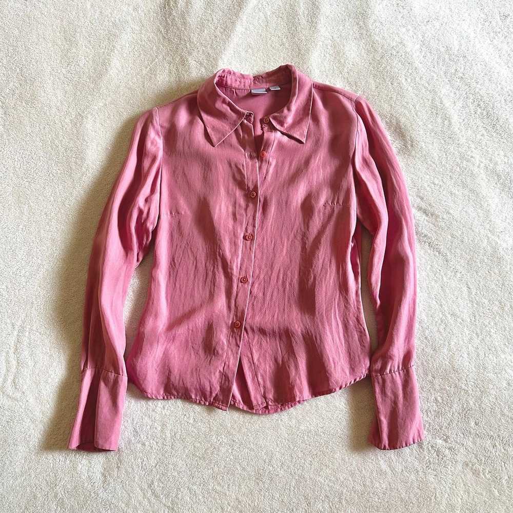 100% Silk Button Down Long Sleeve Nordstrom - image 1