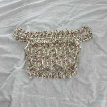 Free people gimme butterflies crop