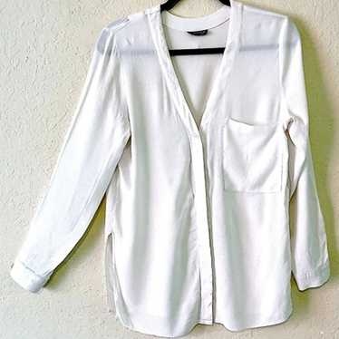 Vintage Topshop White Long Sleeve Women Blouse (S… - image 1