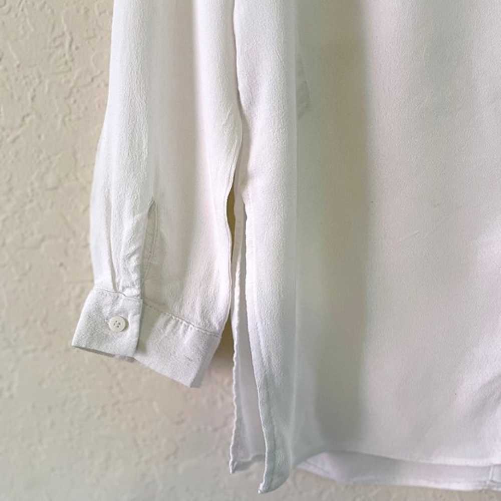 Vintage Topshop White Long Sleeve Women Blouse (S… - image 4