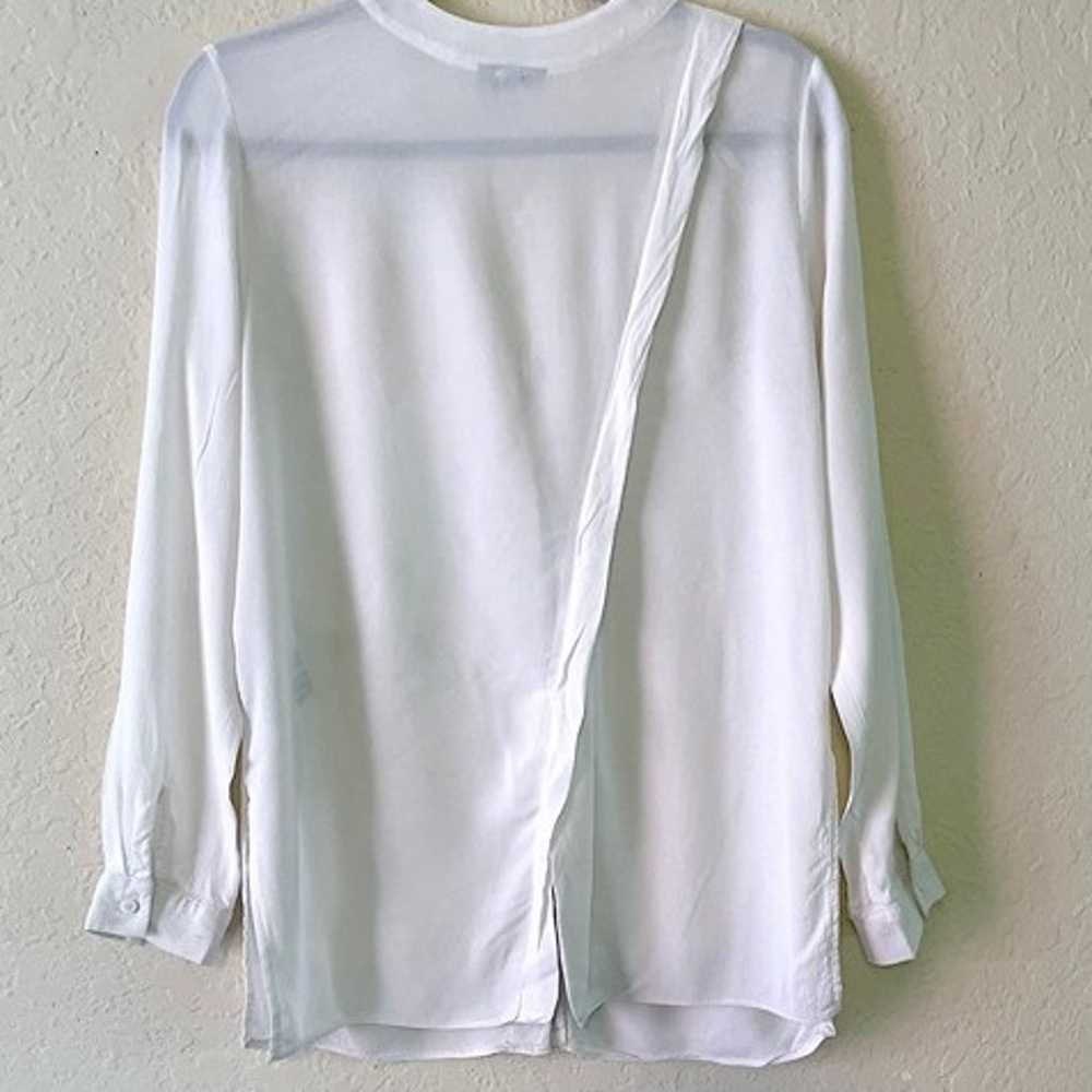 Vintage Topshop White Long Sleeve Women Blouse (S… - image 6