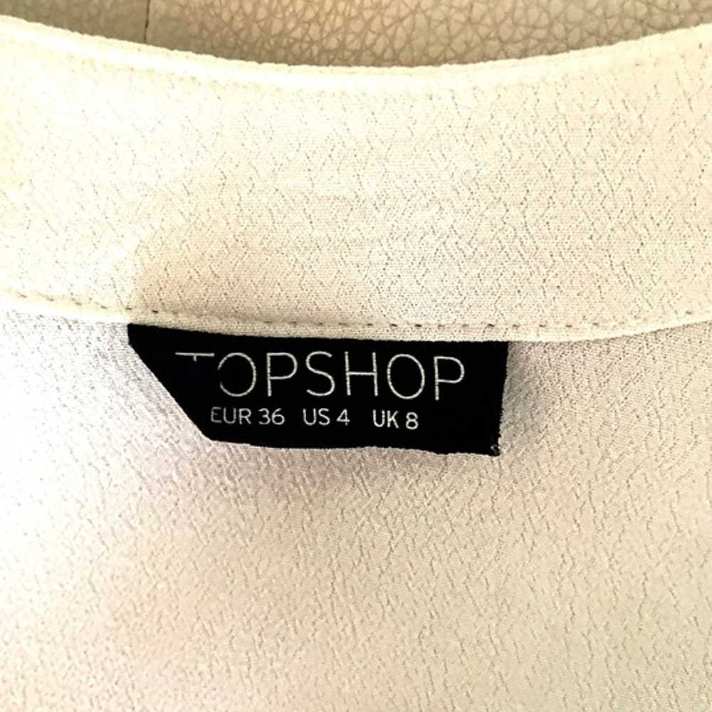 Vintage Topshop White Long Sleeve Women Blouse (S… - image 8