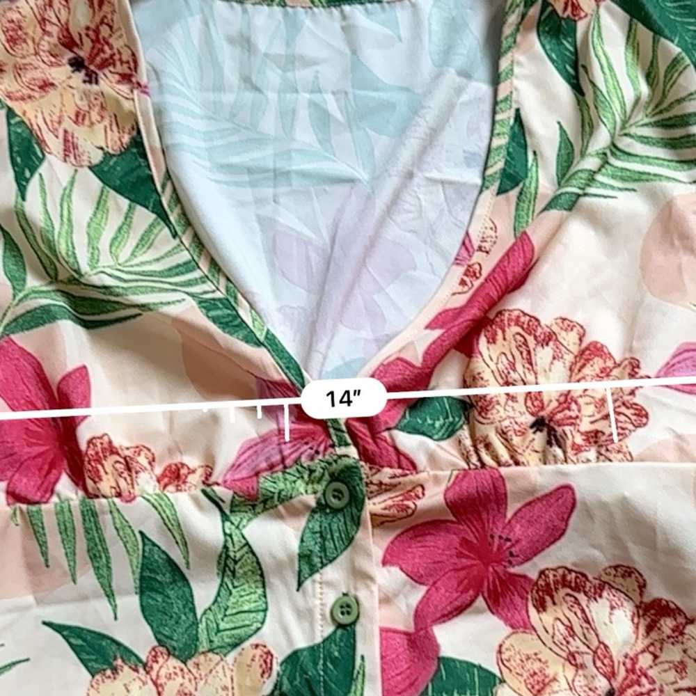 WOMEN FLORAL FLOWER SPRING SUMMER CROP TOP BEACH … - image 2