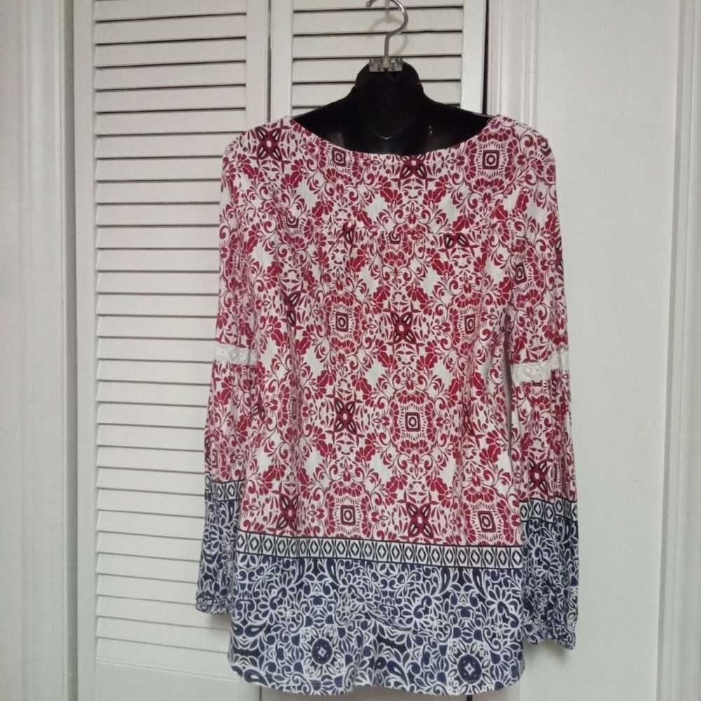 Womens Vintage America Boho Style Peasant Blouse - image 4