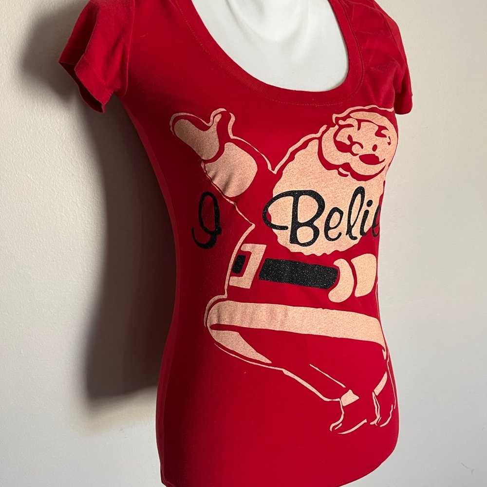 L.O.L. Vintage “I Believe” Santa Claus T-Shirt Si… - image 2