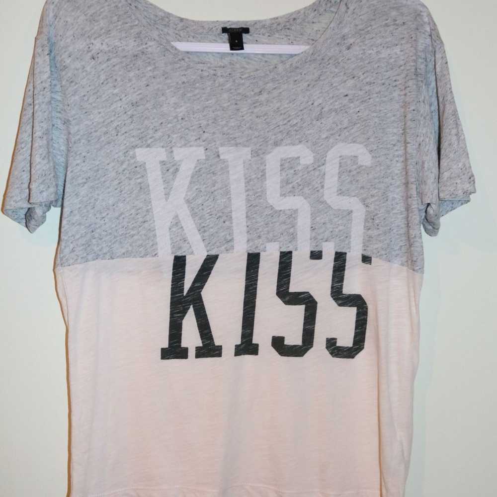 J.Crew Vintage Cotton Kiss kiss Tee - image 2