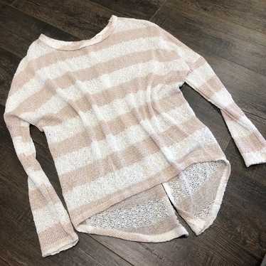 High Low Knit Sweater, Vintage Havana - image 1