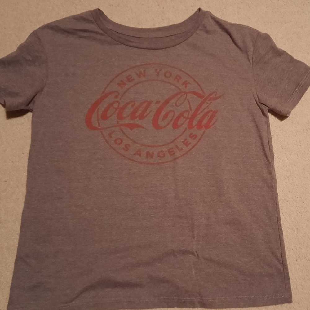 Women crew neck coca cola  shirt - image 2