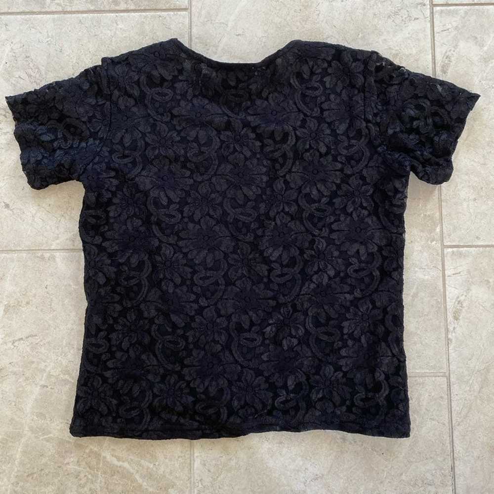 Petite Impressions Vintage USA Lace Tee - image 4